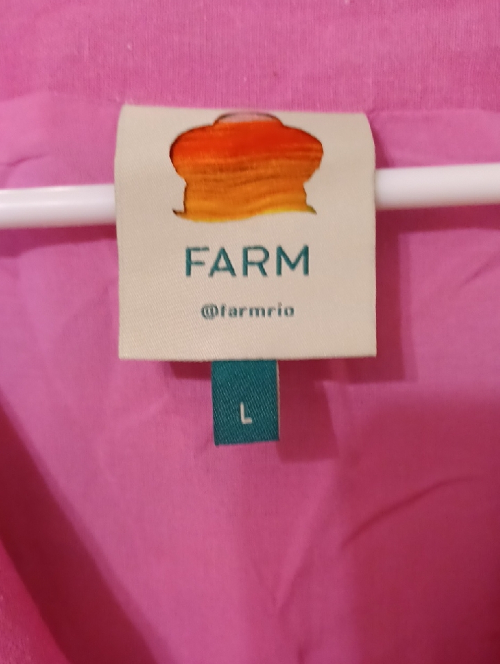 FARM rio Sz L, Leopard Forest Linen Blend, Pink Floral Mini Dress. Fully Lind - Picture 2 of 10